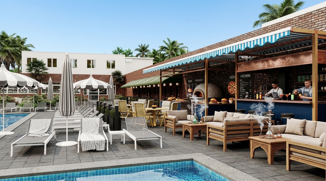 Poolside Cafe, Cocktail Bar & Shisha Lounge